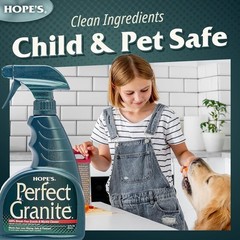 HOPE’S Perfect Granite & Marble Countertop Cleaner Refill, Stain Remover & Polis