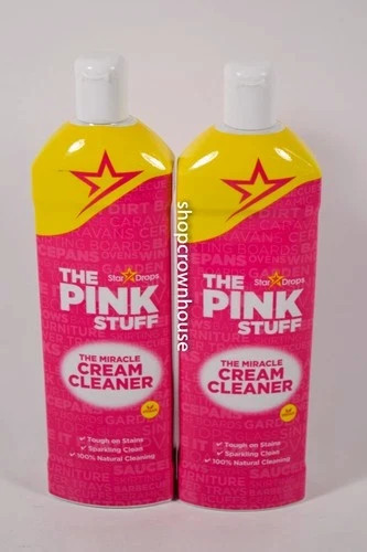 2 The Pink Stuff Stardrops Miracle Cream Cleaner 16.91 oz bottle VEGAN