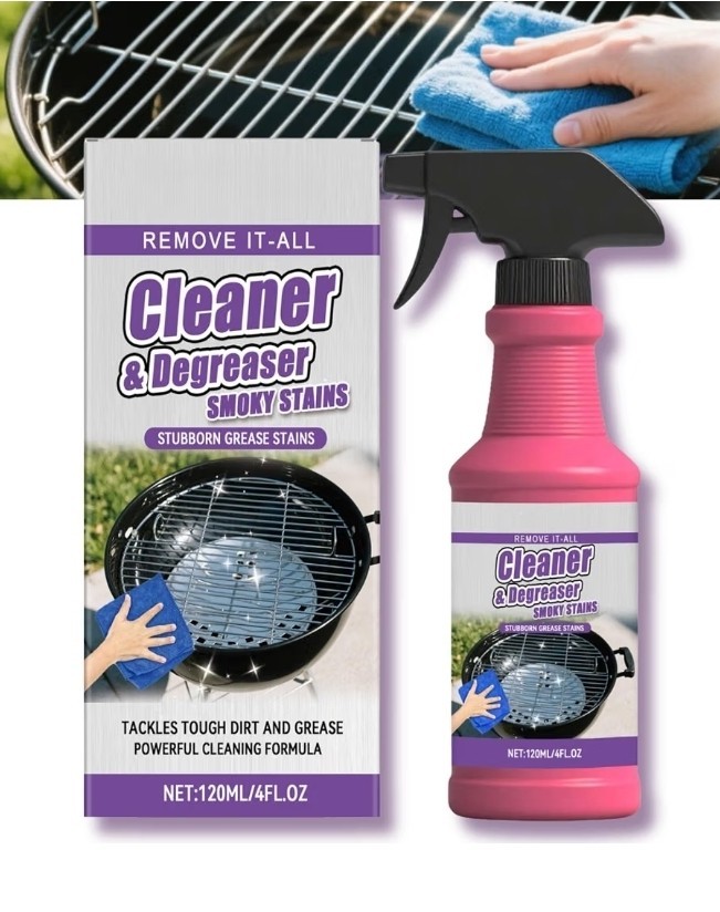 2x BBQ Grill Degreaser Cleaner,Fast-Acting Heavy-Duty Grill Degreaser Spray