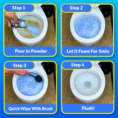 Splash Foam Toilet Cleaner – Self Activating Cleaning Powder for Toilet Bowl Cle