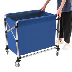 Commercial Laundry Cart Laundry Cart with Wheels Folding Laundry Cart Blue