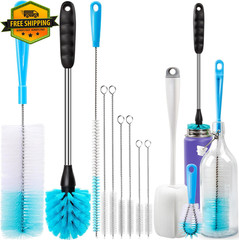 Holikme Bottle Brush Tube Cleaning Set Long Handle White Kitchen Lab Tool