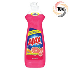 10x Bottles Ajax Grapefruit Bleach Alternative Liquid Dish Soap | 14 fl oz |