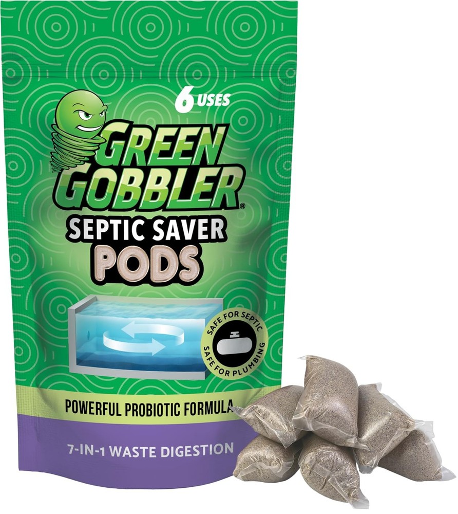 Green Gobbler Septic Tank Enzyme Treatment Packets, 6 Month Supply – Powerful…