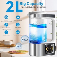 Portable Hypochlorous Acid (HOCL) Generator Machine, 2L Sodium Hypochlorous S…