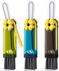3 in 1 Cup Lid Cleaning Brush, Portable Cup Cleaner Brush, New Water Bottle Lid