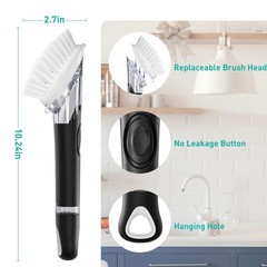 Soap Dispensing Dish Brush, Dish Scrub Brush with Soap Dispenser, Dish Soap B…