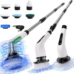 Electric Spin Scrubber, Full Body Waterproof Cordless Cleaning Brush with 7 Repl