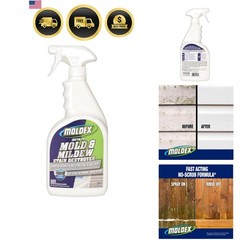Mold & Mildew Surface Stain Cleaner with Bleach, 32 oz – Fast Acting Spray fo…