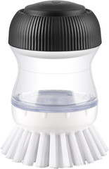 Soap Dispensing Palm Brush, 1-Pack Dish Scrub Brush, Black/Clear/White | Dish Br
