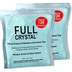 Full Crystal Window Cleaner Refill 2 X 4 Oz Powder Cleans 40 Windows