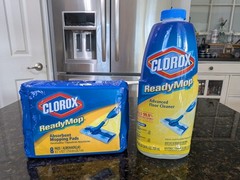 Clorox Ready Mop Advanced Floor Cleaner 24oz & Absorbent Mopping Pads 8 Ct DISCD