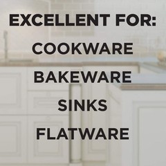 Stainless Steel Sink and Cookware Cleaner Polish with Microfiber Cloth – 8 Ounce