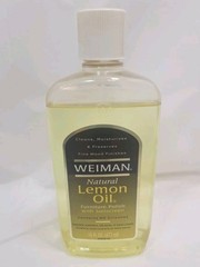 Weiman Natural Lemon Oil Furniture Polish W/Sunscreen For Wood 16 fl oz 90% FULL