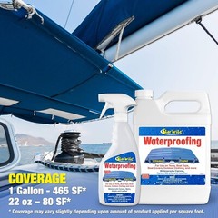 Spray, Waterproofer + Stain Repellent + UV Protection for Boat Covers, Car Co…