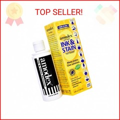 Amodex Ink and Stain Remover Unique Soap Liquid Formula 4 fl oz Bottle