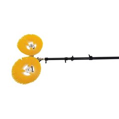 110V Double Head Electric Solar Photovoltaic Cleaning Machine 4m Telescopic Rod