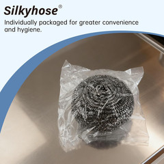 18 Pack Steel Wool Scrubbers Heavy Duty Individually Wrapped Cleaning Pads