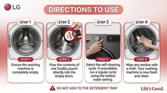LG ScaLGo Washing Machine Cleaner 100g x 3 | Descaling Powder | Top & Front