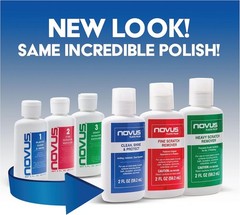 Plastic Scratch Remover & Polish Kit 3 Step Cleaner Set 2oz Bottles