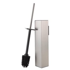 Toilet Brush and Holder Set Brushed Nickel Wall Mounted for Bathroom Square D…