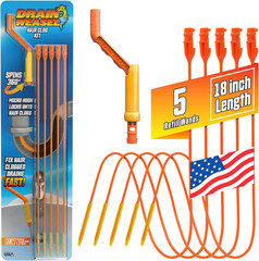 Drain Weasel Sink Snake Hair Clog Remover Tool, Pipe, Bathroom, Bathtub Clean…