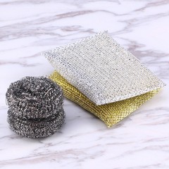 2 Sponges Kitchen Cleaning Supplies Stainless Steel Pan Scrubber Dishwashing