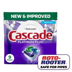 Dishwasher Pods, Dishwasher Detergent, Dish Detergent Soap, Lemon, 9 Count