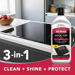 Weiman Glass Stove Top Complete Cleaning Kit Cleaner Scrubber & Scraper Included