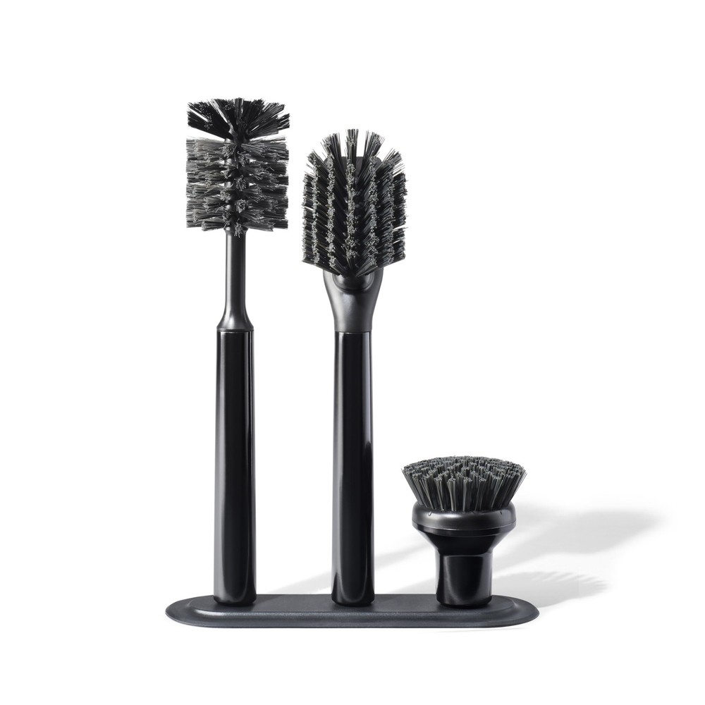 Curio Home Goods Ionic Brush Set, Magnetized to Stand Upright, Stainless Stee…