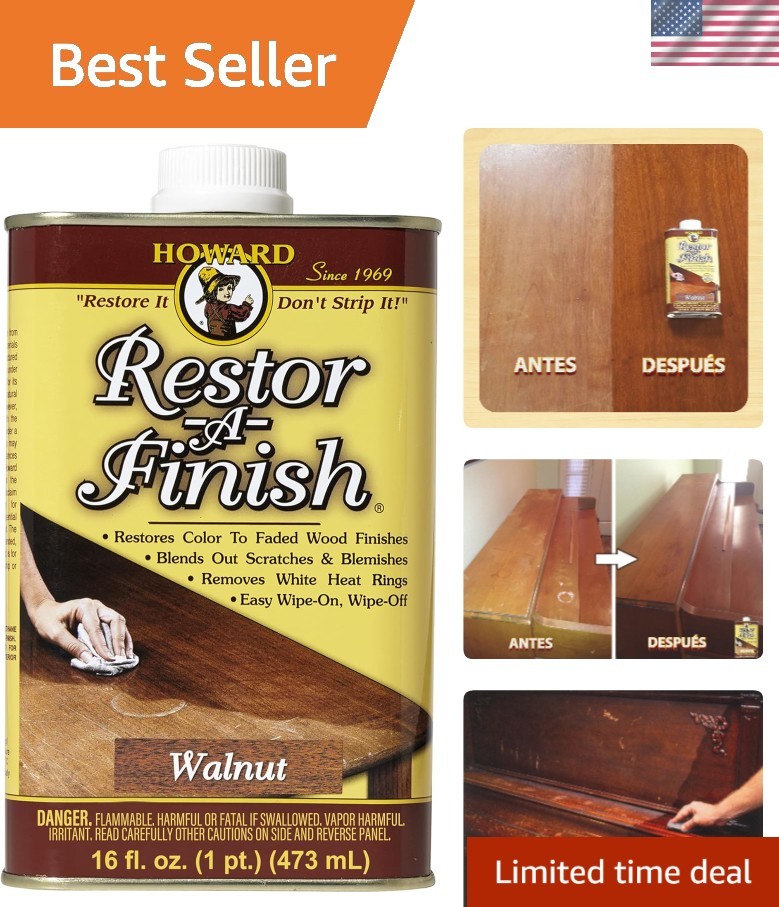 Walnut Restor-A-Finish 16oz – The Essential Wood Finish Restorer for Home