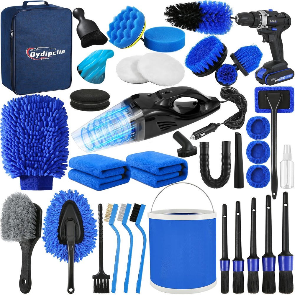 Qydipclin 38Pcs Car Detailing Kit, Car Detailing Brush Set, Car Wash Cleaning…