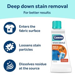 Stain Devils 1.7 Fl Oz – Targeted Rust & Perspiration Spot Cleaner for Fabrics