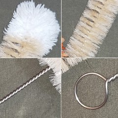 Stainless Steel Soda Bottle Cleaning Brush in Natural Boar Bristle Wool Tip L…