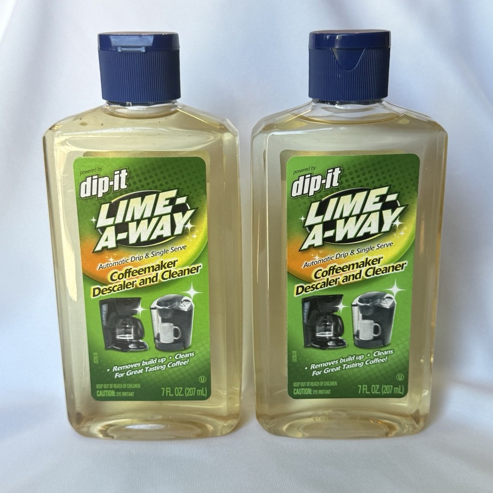Dip-It Lime-A-Way Coffeemaker Descaler Cleaner 7oz Lot of 2 Bottles New