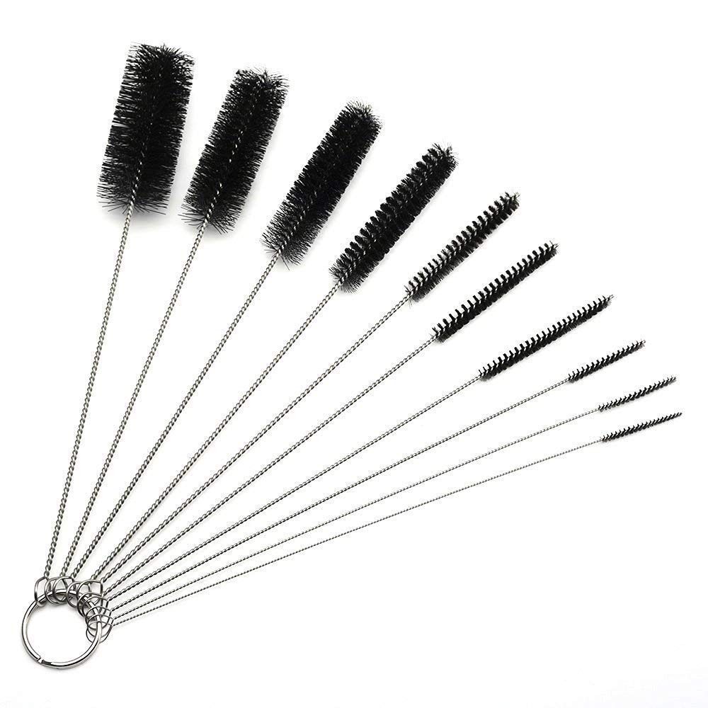 Long Straw Brush, Nylon Pipe Tube Cleaner 8.2-ihch 10 Different Diameters Set…
