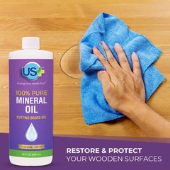 32oz Pure Mineral Oil – Cutting Board Oil – USP Food-Grade – Wood Cutting Board