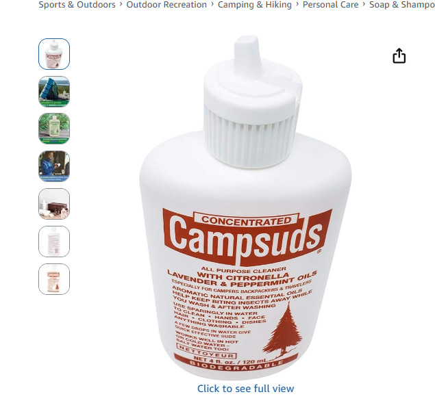 Sierra Dawn Campsuds Biodegradable Camping Soap with Insect Deterrent Citronella