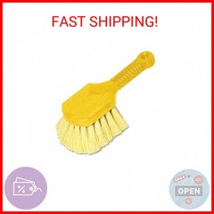 Rubbermaid Commercial 8″ Utility Scrub Brush Plastic Handle Synthetic Bristles C