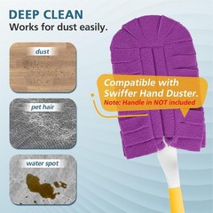 6 Pack Fleece Duster Refills 360° Reusable Duster Refills for Swiffer Washable