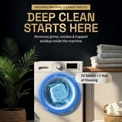 Washing Machine Cleaner Tablets | 24 Pack | Ultra Deep Clean | Eliminates Odors