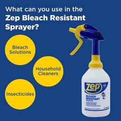 Zep New Bleach Resistant Professional Sprayer 2.0 Bottle 32 Ounces – 30 Foot Spr