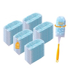 50 Count Duster Refills for Swiffer Dusters with 2 Handle, 360° Heavy Duty Du…