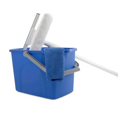 Unger Professional Window Washing Cleaning Kit w Window Squeegees, Pole Bucket