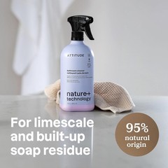 Natural Bathroom Cleaner Spray with Lemon & Rosewood – EWG Verified 26 Fl Oz