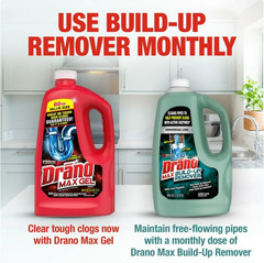3 Pack Max Build-Up Remover, drain clog preventor,liquid commercial line,60oz Pk