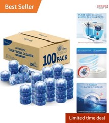 Long-Lasting Toilet Tank Cleaner Tablets – 100 Fragrance-Free Eco-Friendly Packs
