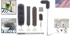 Elegant Cleaning Solution: 6-Piece Ceiling Fan Duster Set with Sturdy 100