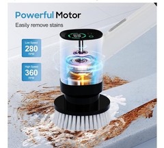 Electric Spin Scrubber for Cleaning Bathroom Cordless Cleaning Brush Power Sc…