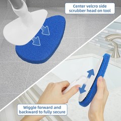 Shower Bathtub Tub Scrubber Pads Refill Compatible with QAE008 Bathtub Cleaner
